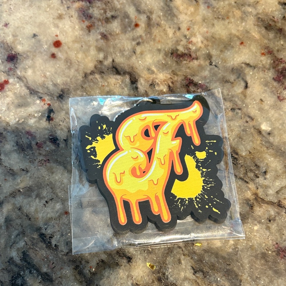 Vibrant Drip Sticker - Orange and Black